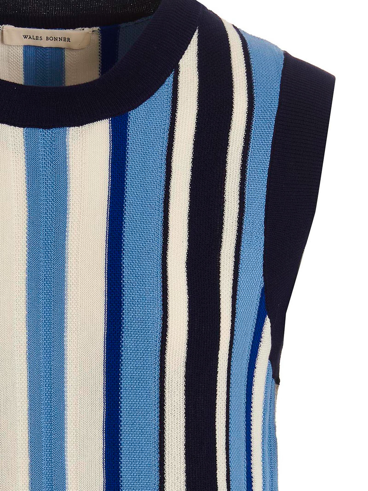 Shop Wales Bonner Multicolored Striped Cotton Vest In Multicolour