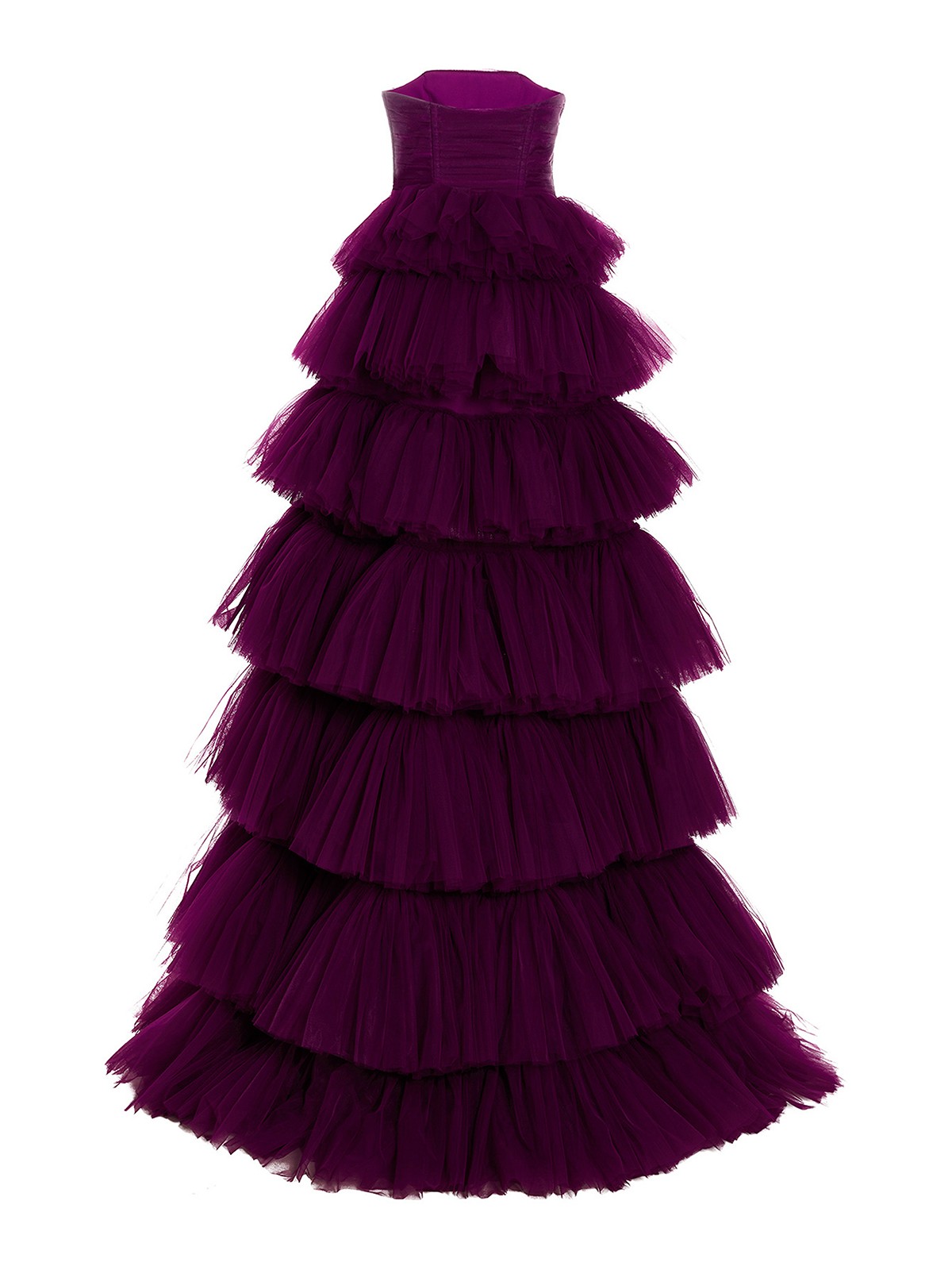 Shop 19:13 Dresscode Flounced Tulle Maxi Dress With Strap In Purple
