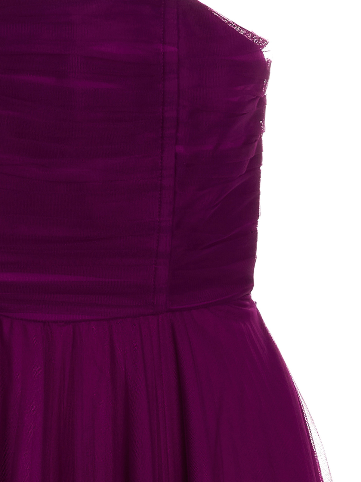 Shop 19:13 Dresscode Long Tulle Dress With Pleated Skirt In Purple