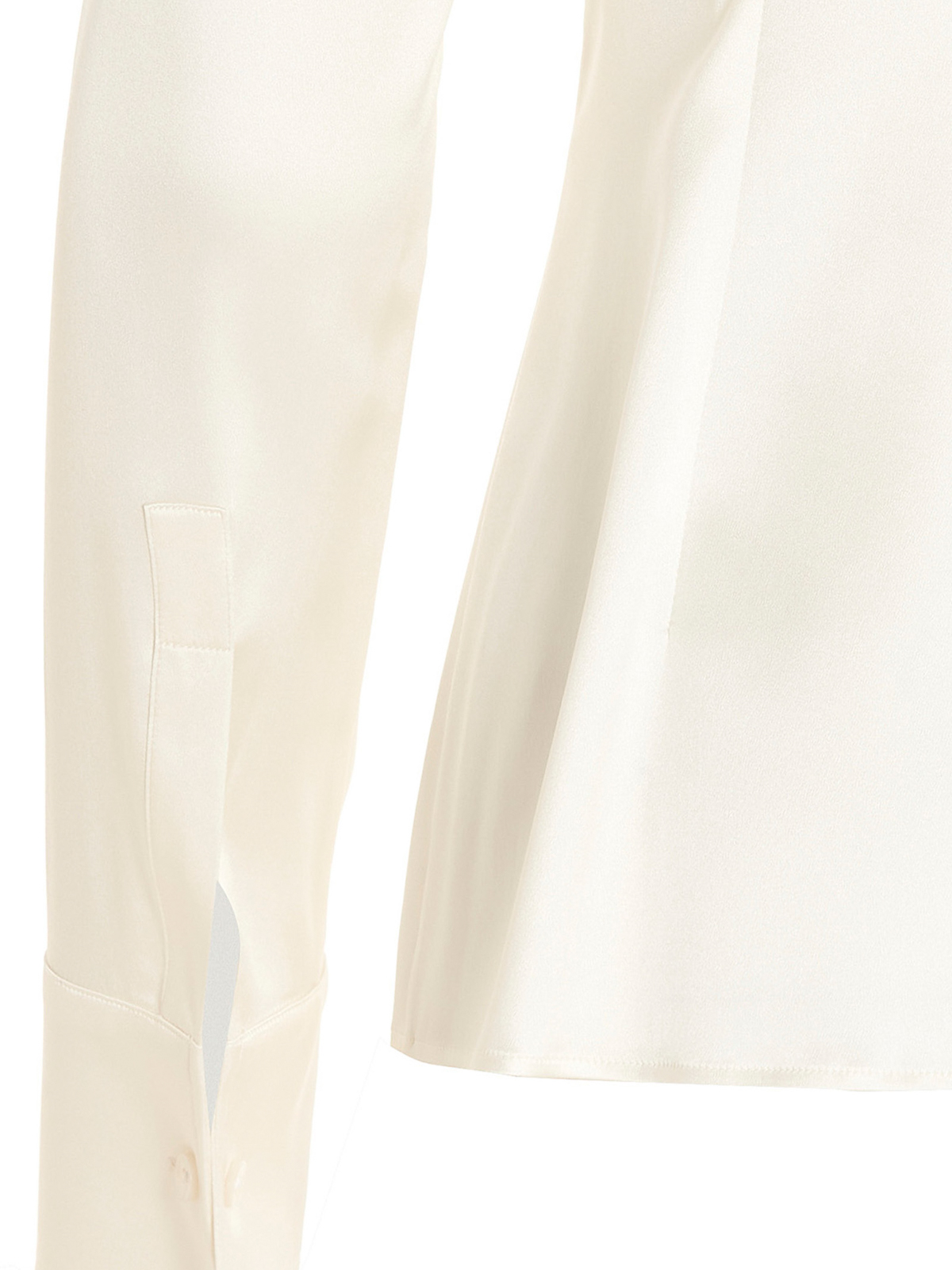 Shop Dolce & Gabbana Stretch Satin Fabric Shirt In Blanco