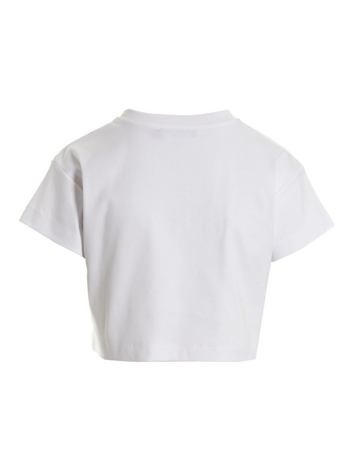 Shop Dolce & Gabbana Logo Cropped T-shirt In Blanco