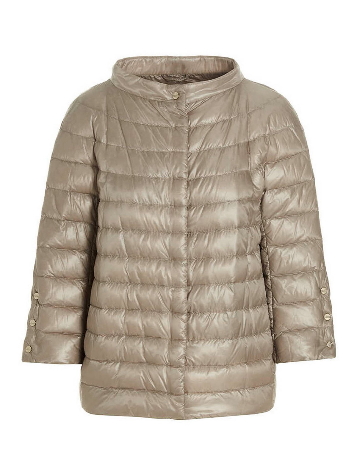 Herno Quilted Down Jacket In Light Grey