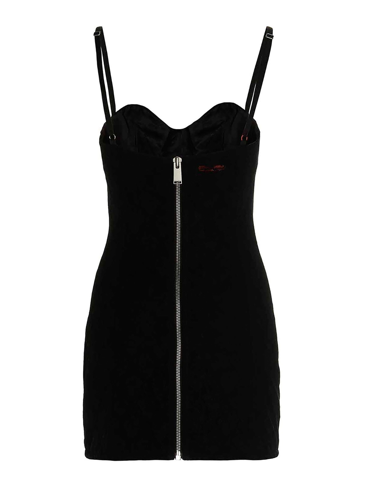 Shop Heron Preston Lace Corset Minidress In Black