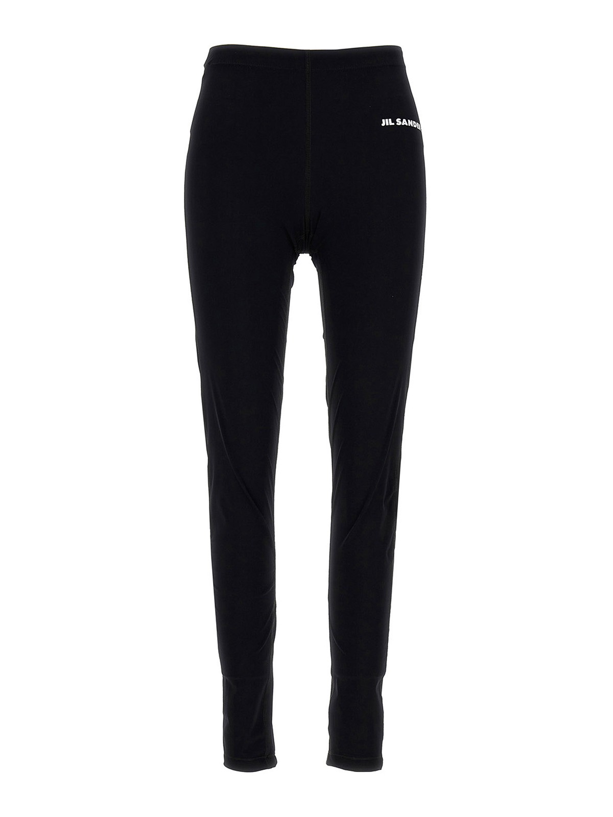 Jil Sander Logo Leggings With Elastic Waistband In Black