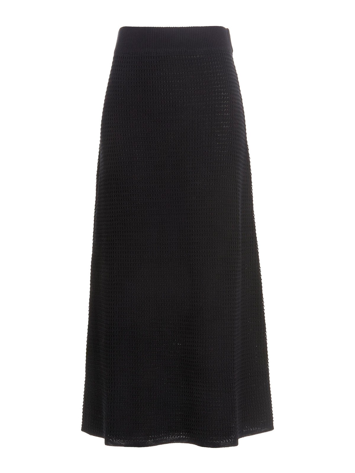 Loulou Studio 3D processed cotton Manta skirt Black MANTABLACK