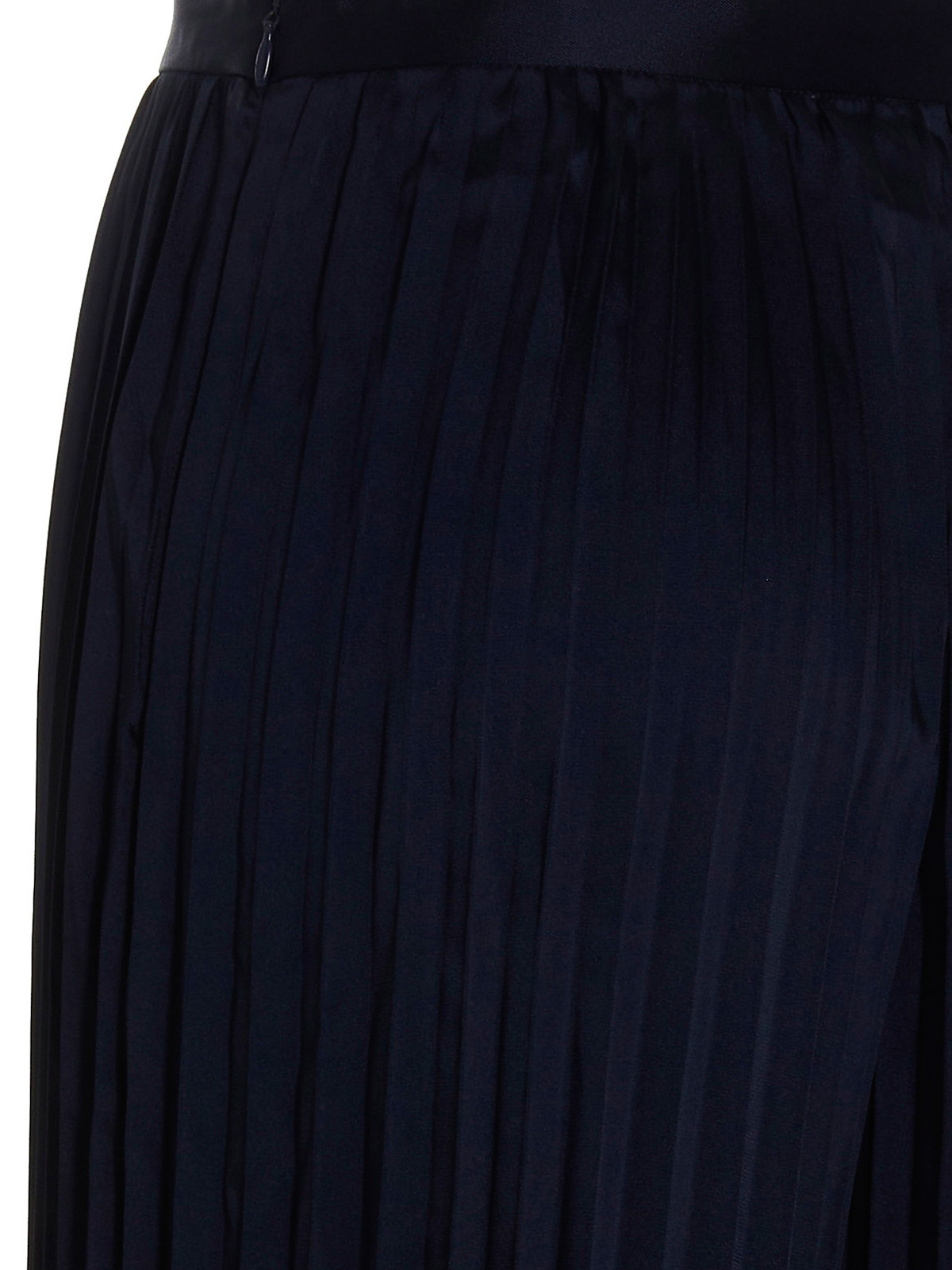 Shop Michael Kors Pleated Satin Fabric Pants In Azul