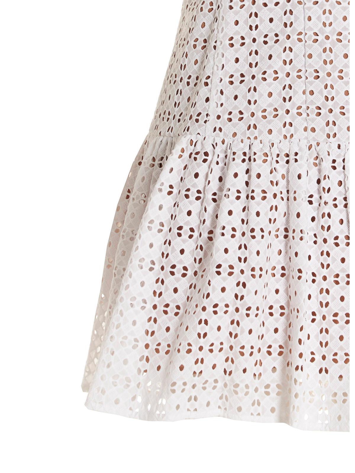 Shop Michael Kors Braudery Anglaise  Fabric Dress In White