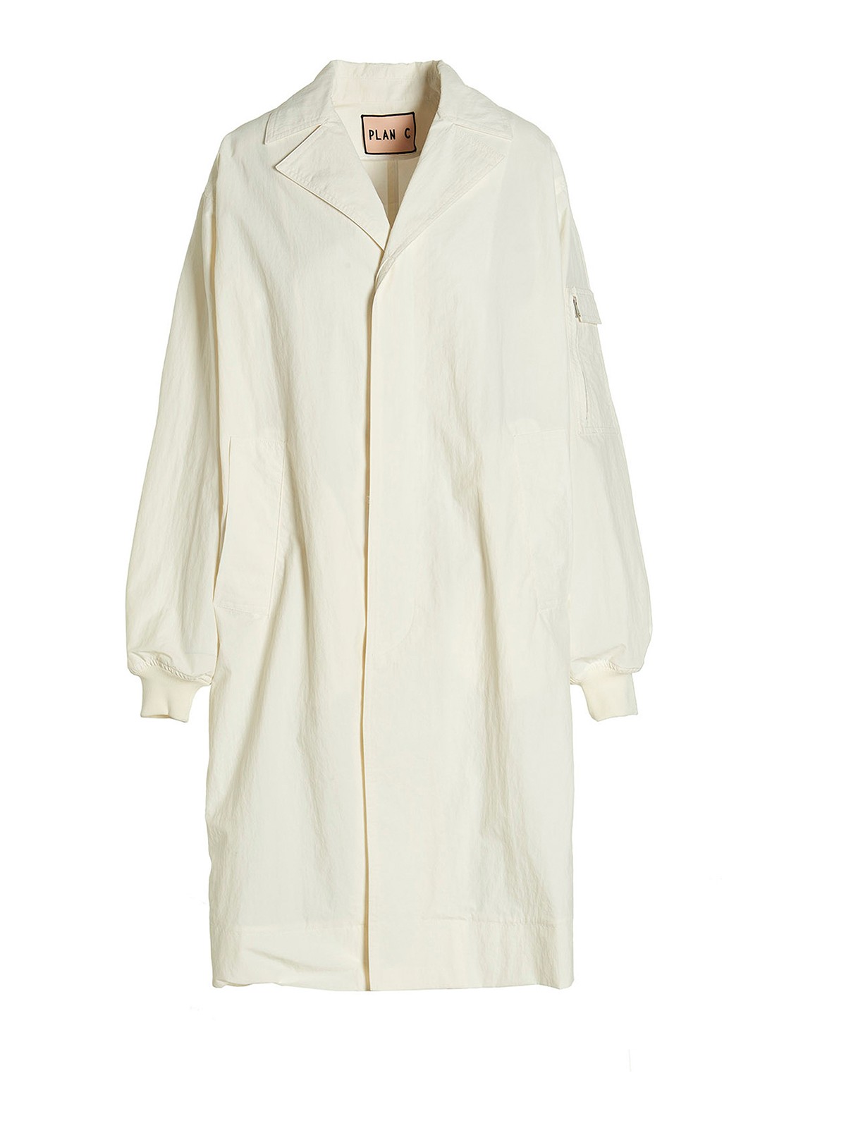Shop Plan C Technical Nylon Waterproof Trench In White