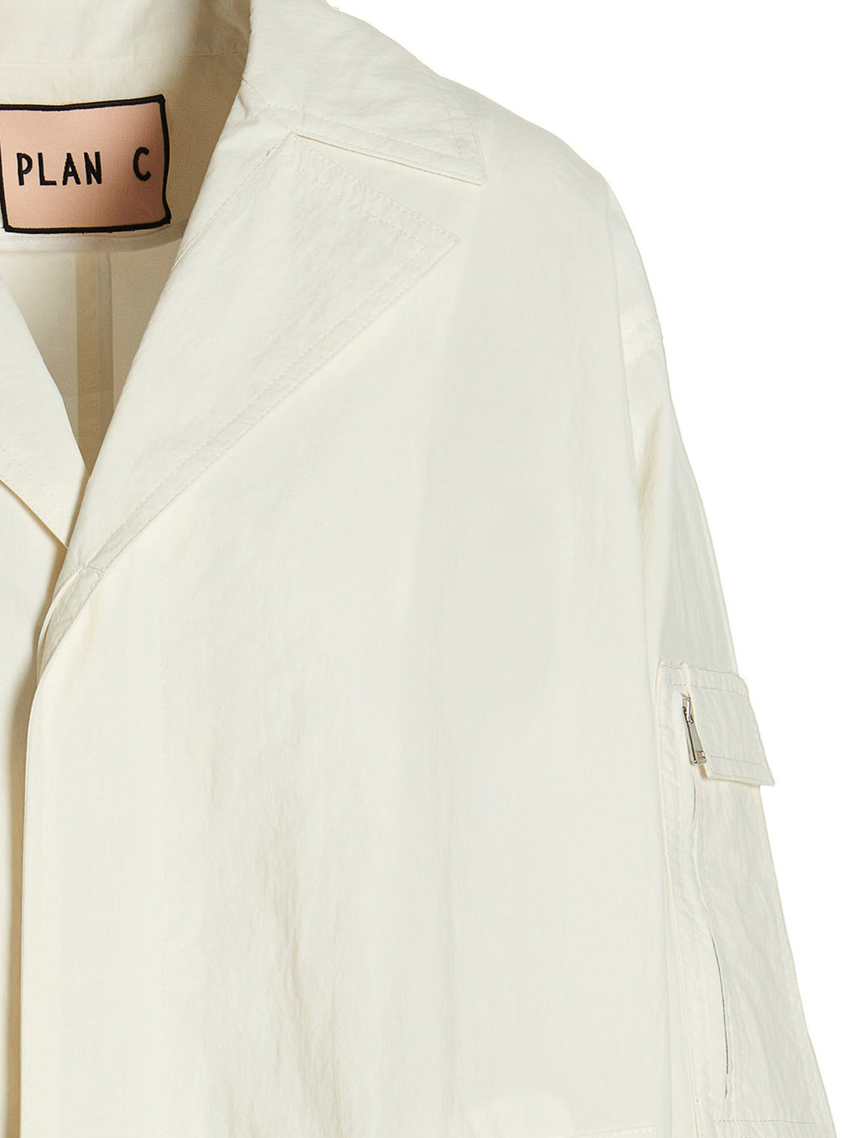 Shop Plan C Technical Nylon Waterproof Trench In White