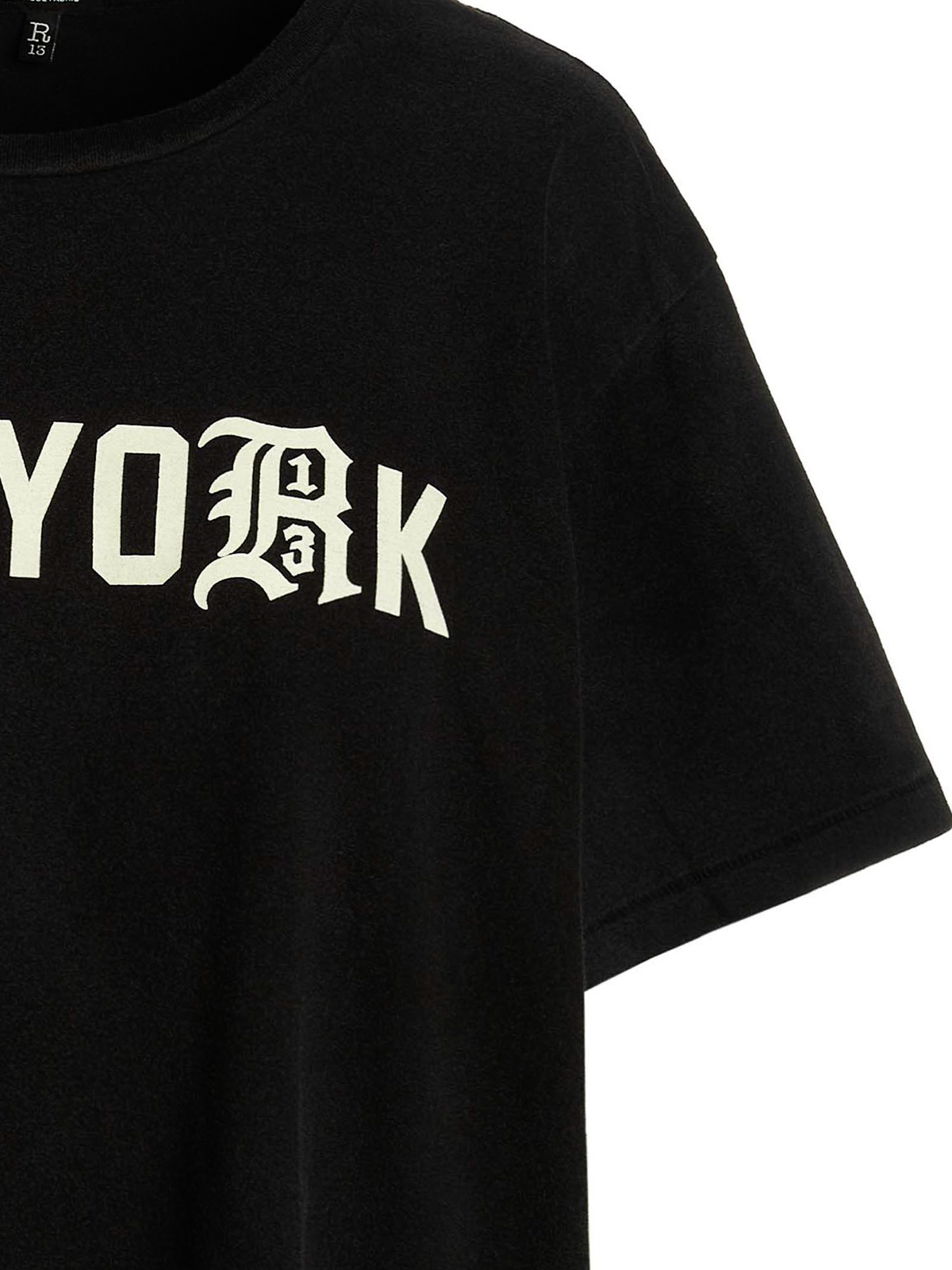 【関税込み】R13 ブラック New York Tシャツ R13 New york t-shirt - Black - Women | R13WK001K096AK096A