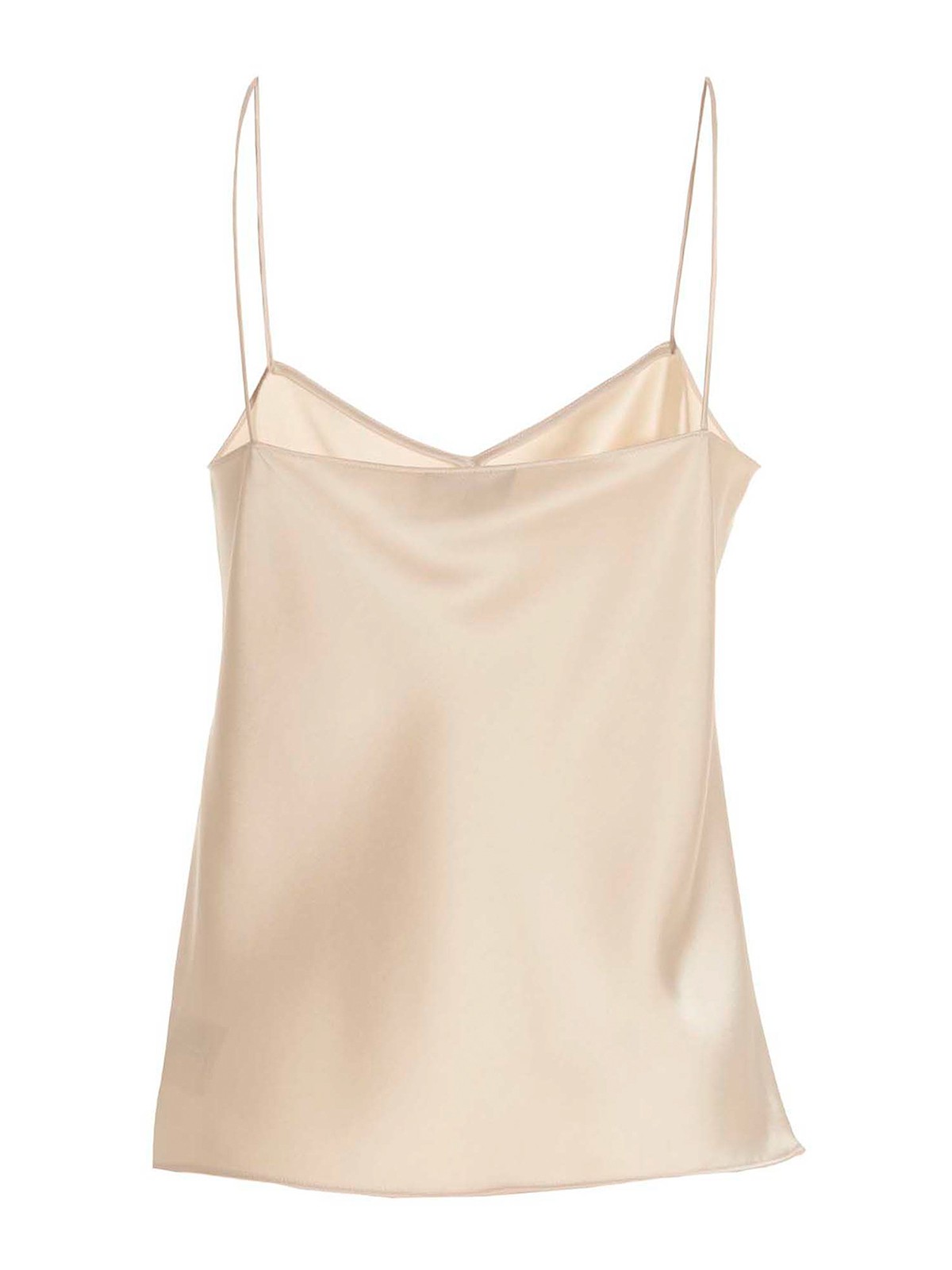 Shop Theory Satin Top In Beige