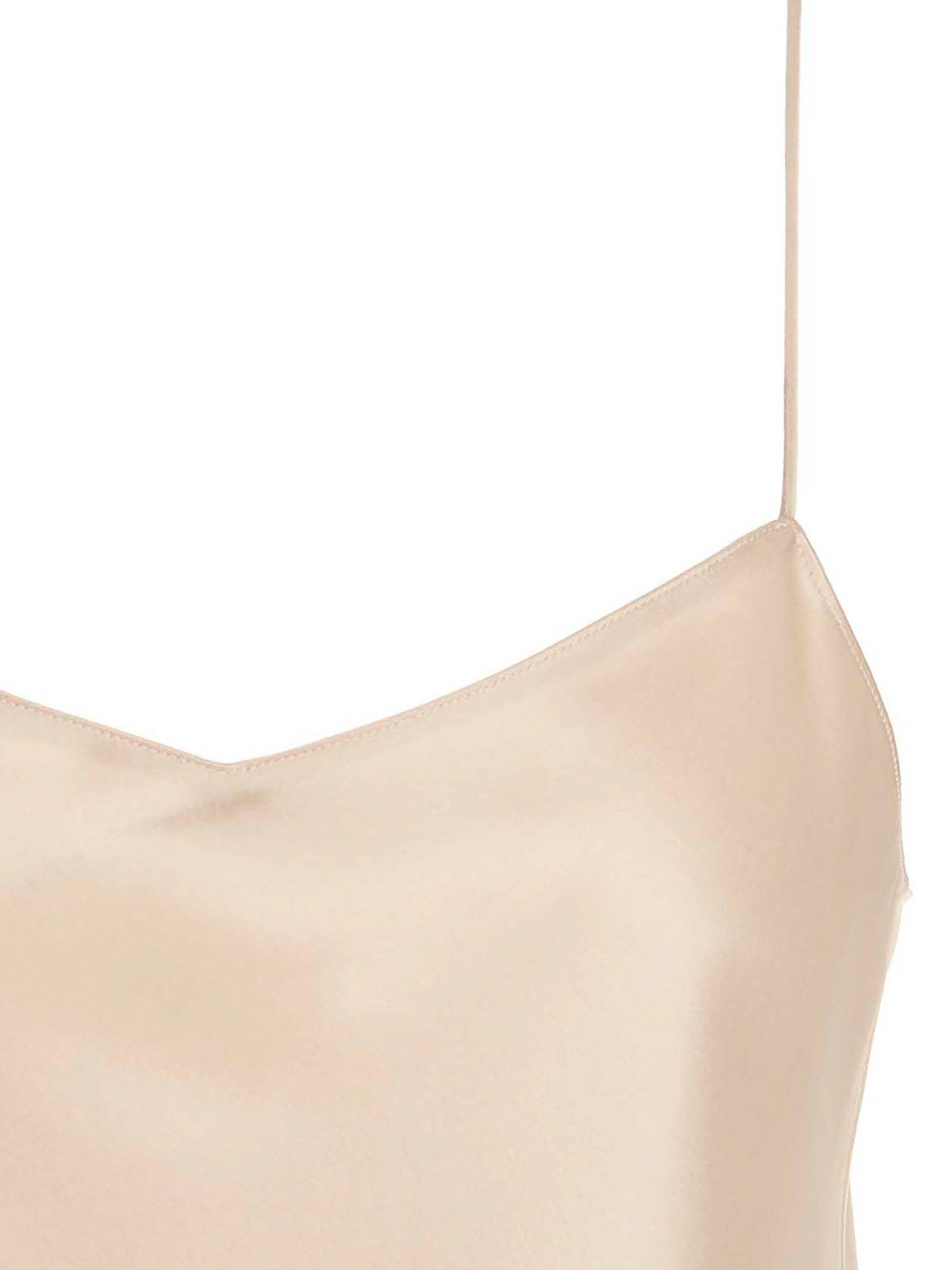 Shop Theory Satin Top In Beige