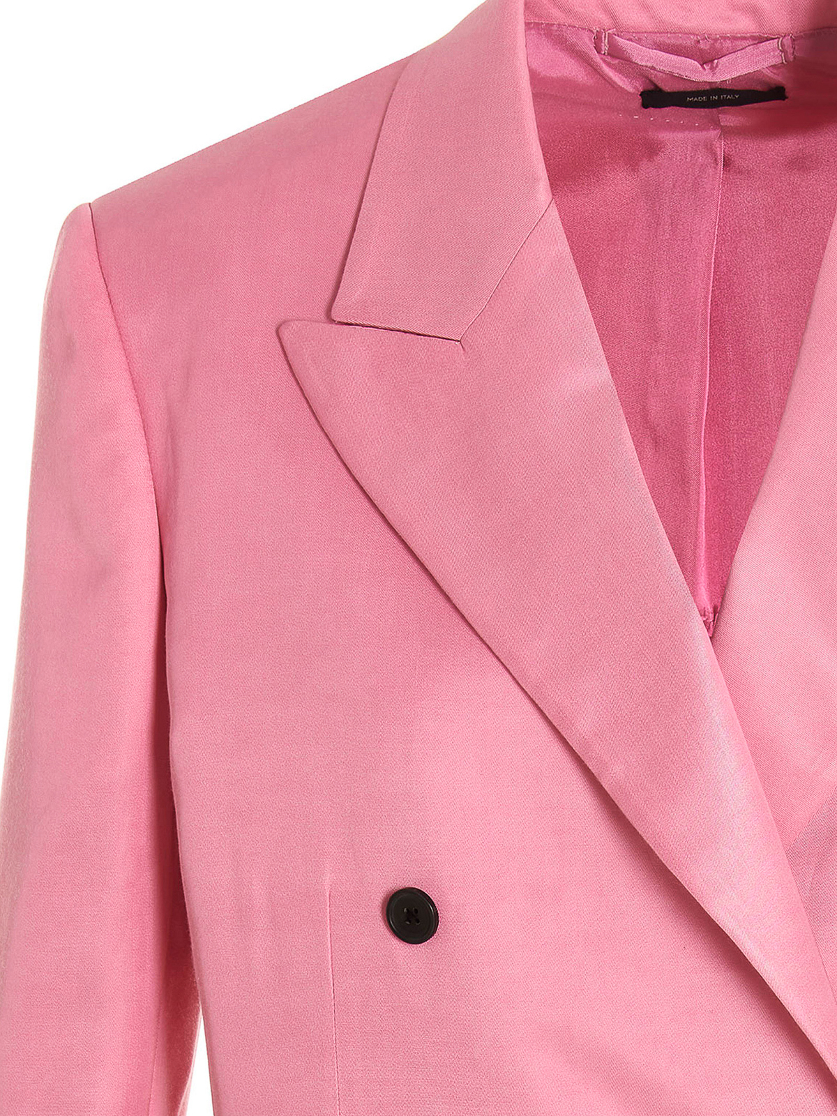 Shop Tom Ford Double Breasted Blazer Jacket In Pink