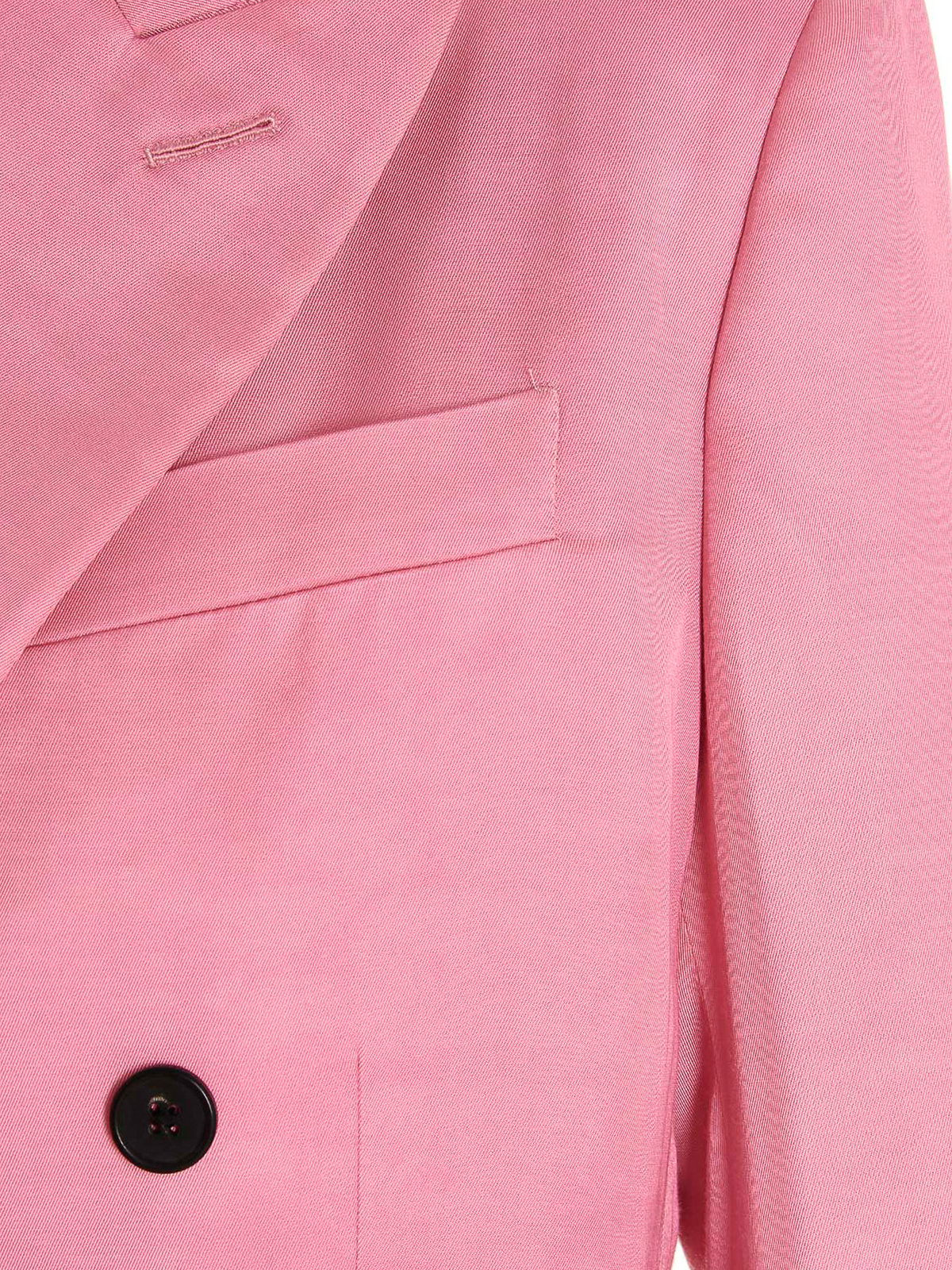 Shop Tom Ford Double Breasted Blazer Jacket In Pink