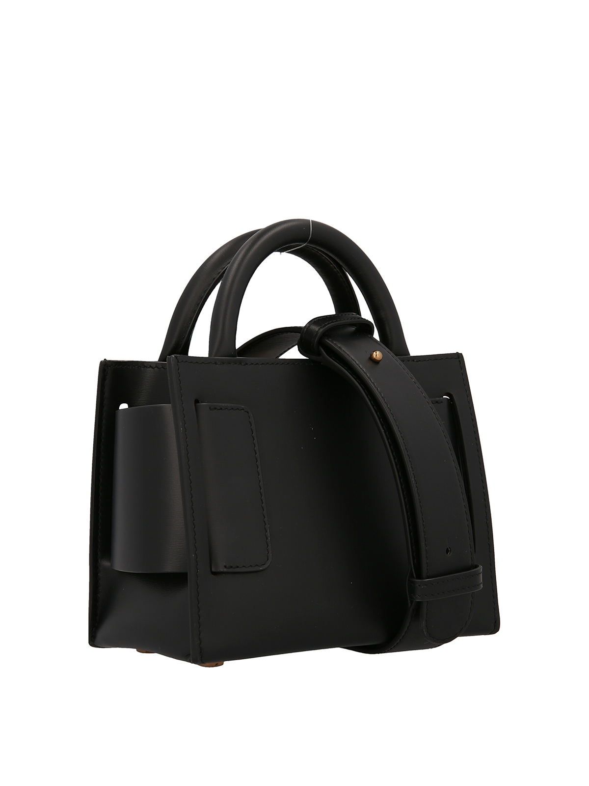 Black BOYY BOBBY 18 HANDBAG (BOBBY_18GOLD_BUCKLE_BLACK)