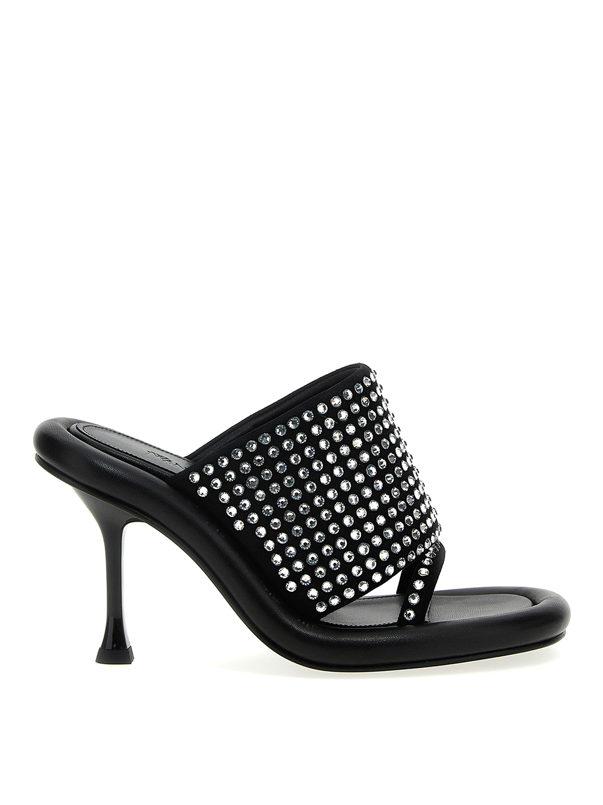 Shop Jw Anderson Bumber Crystal Mules In Negro