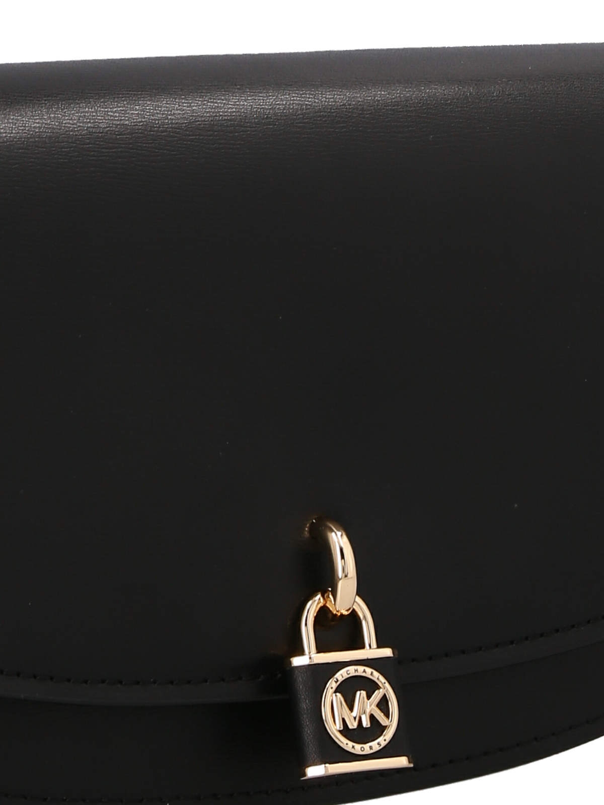 Shop Michael Kors Leather Crossbody Bag In Black