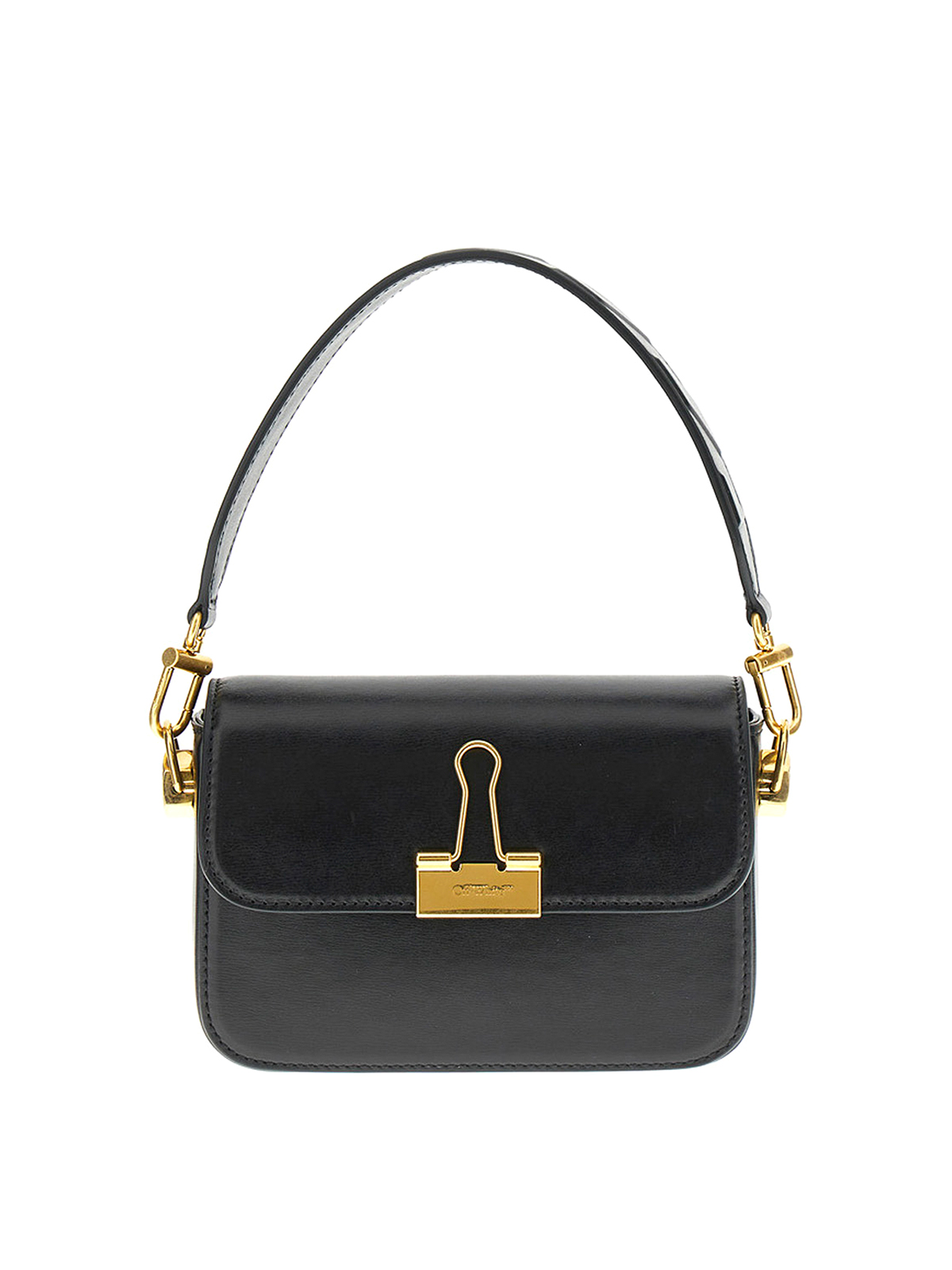 Shop Off-white Plain Binder Small Shoulder Bag In Black