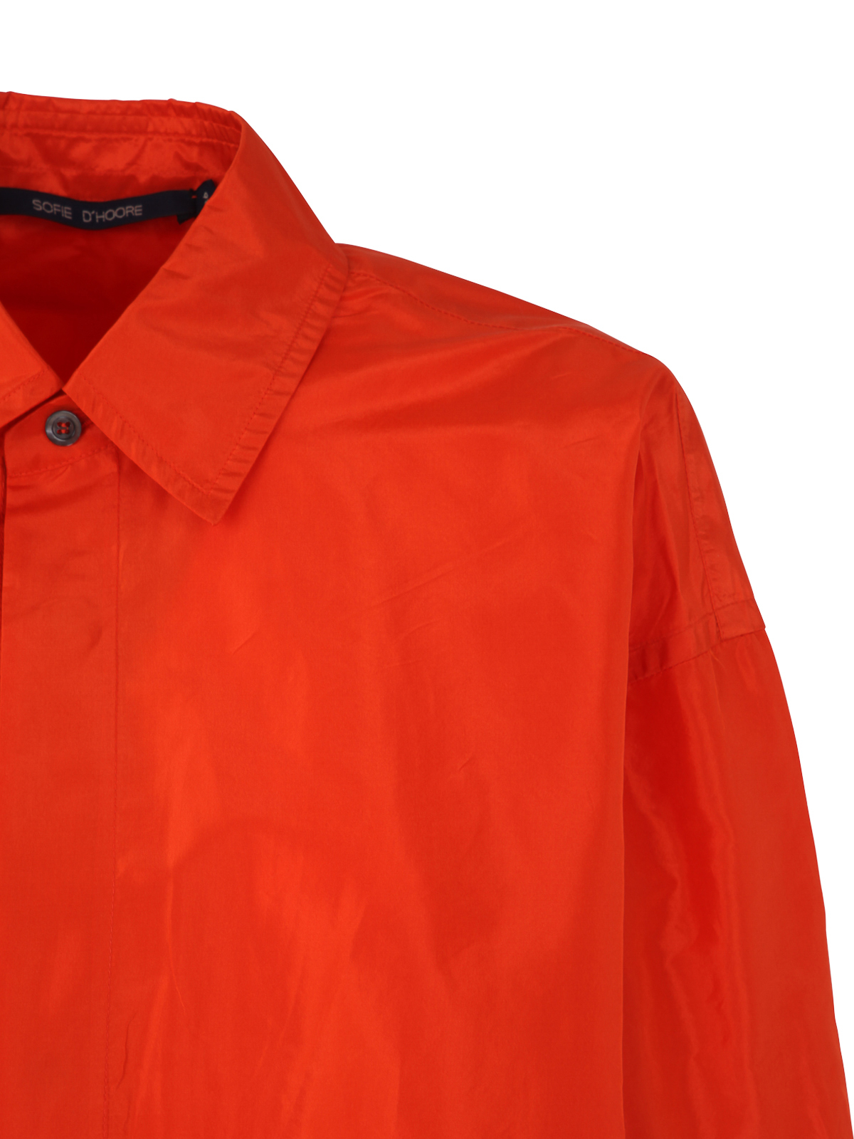 Shop Sofie D'hoore Buttoned Silk Chemisier In Orange