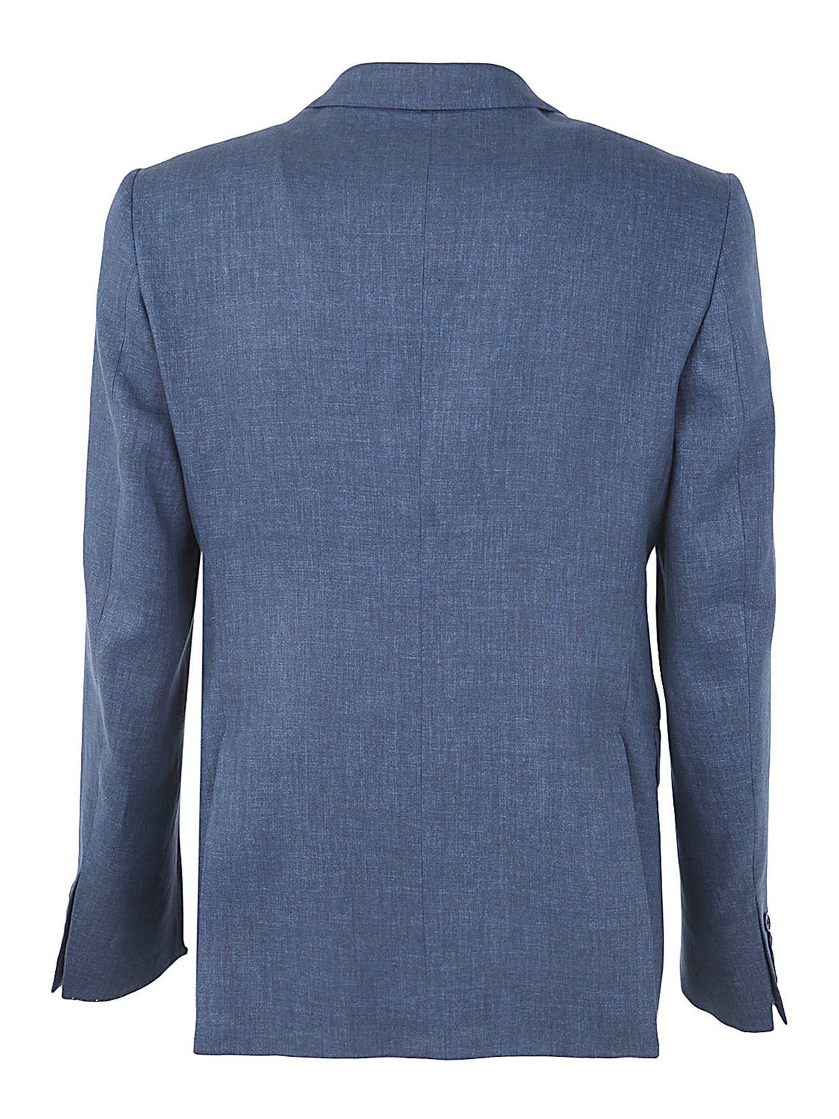 Emporio Armani Casual linen suit Blue Men D41VMTD1516903