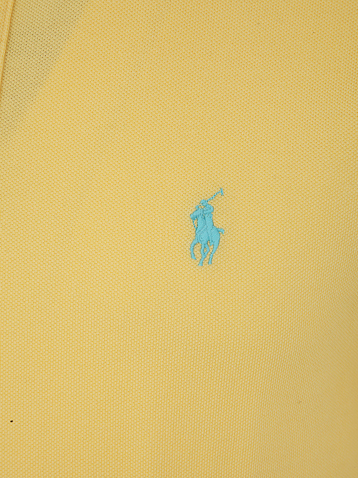 Shop Polo Ralph Lauren Logo Cotton Polo In Yellow