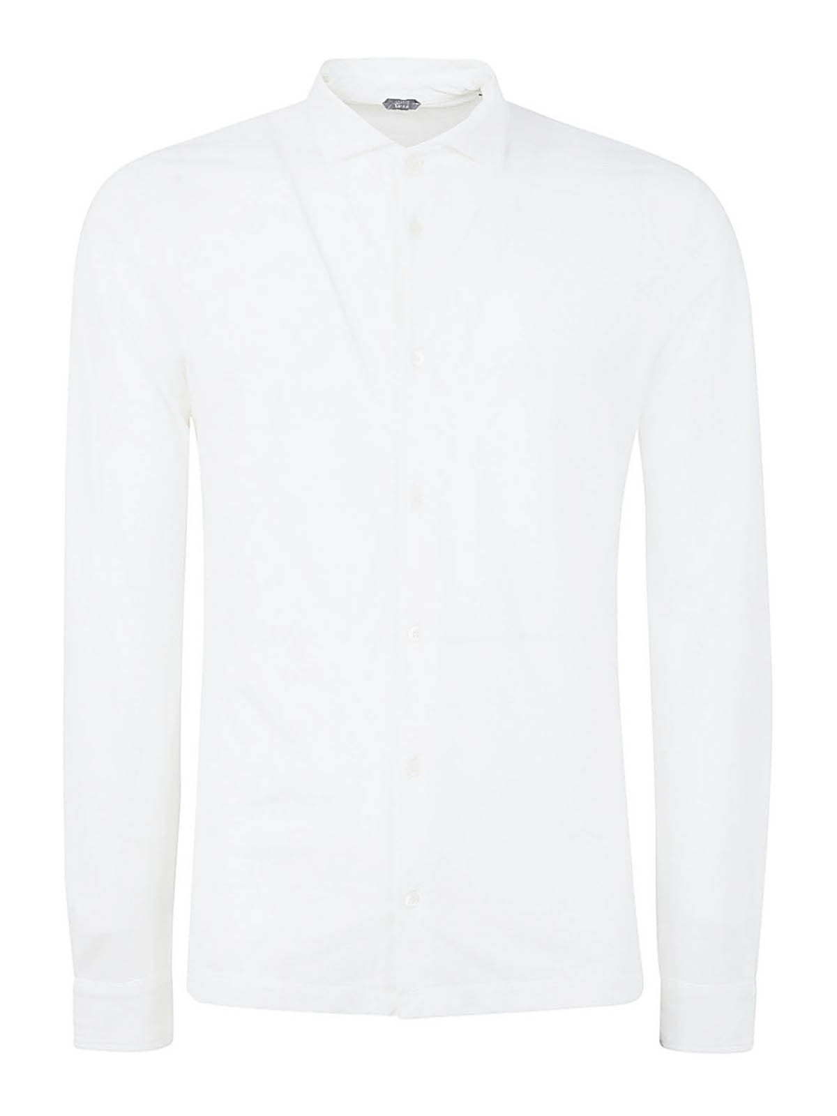 Shop Zanone Cotton Classic Shirt In White