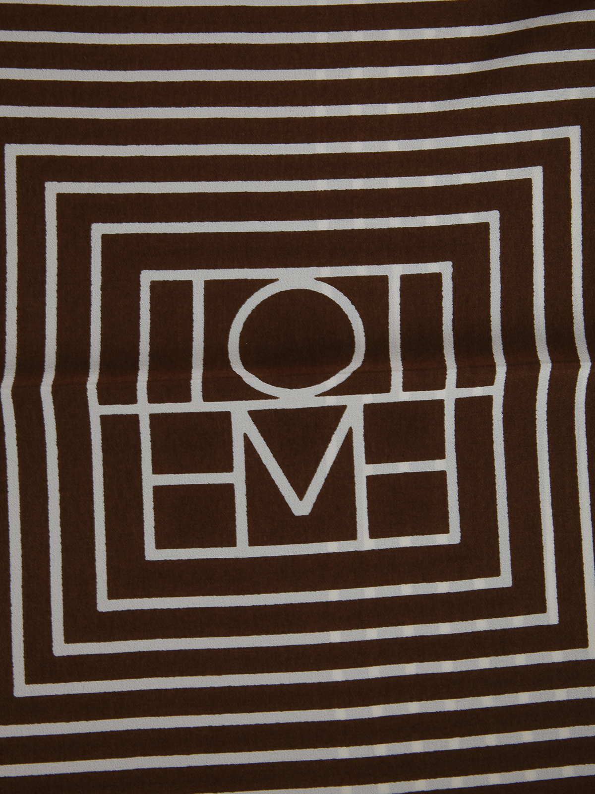 TOTEME Monogram Silk Scarf - Brown