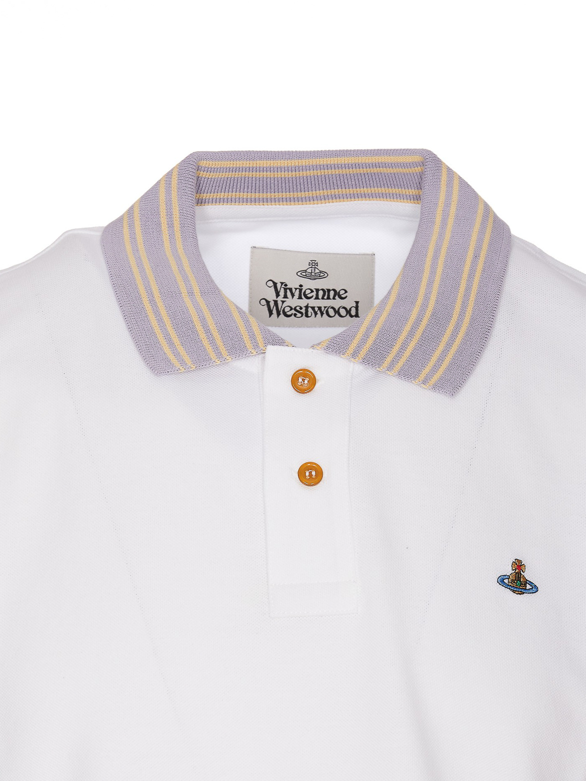 Vivienne Westwood ポロシャツ　ホワイト ｵｰｶﾞﾆｯｸｺｯﾄﾝｶﾉｺｺﾝﾊﾟｸﾄﾎﾟﾛﾄｯﾌﾟ（ポロシャツ）｜Vivienne Westwood