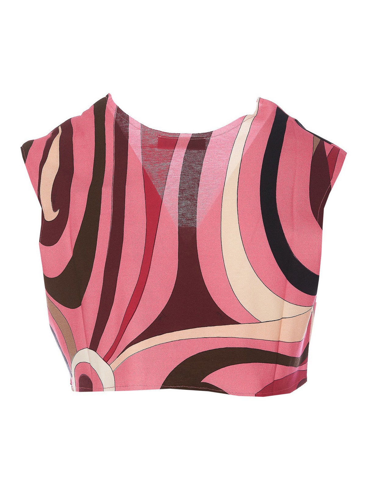 Emilio Pucci Printed cropped top - Red - Women|3EJP253E986003