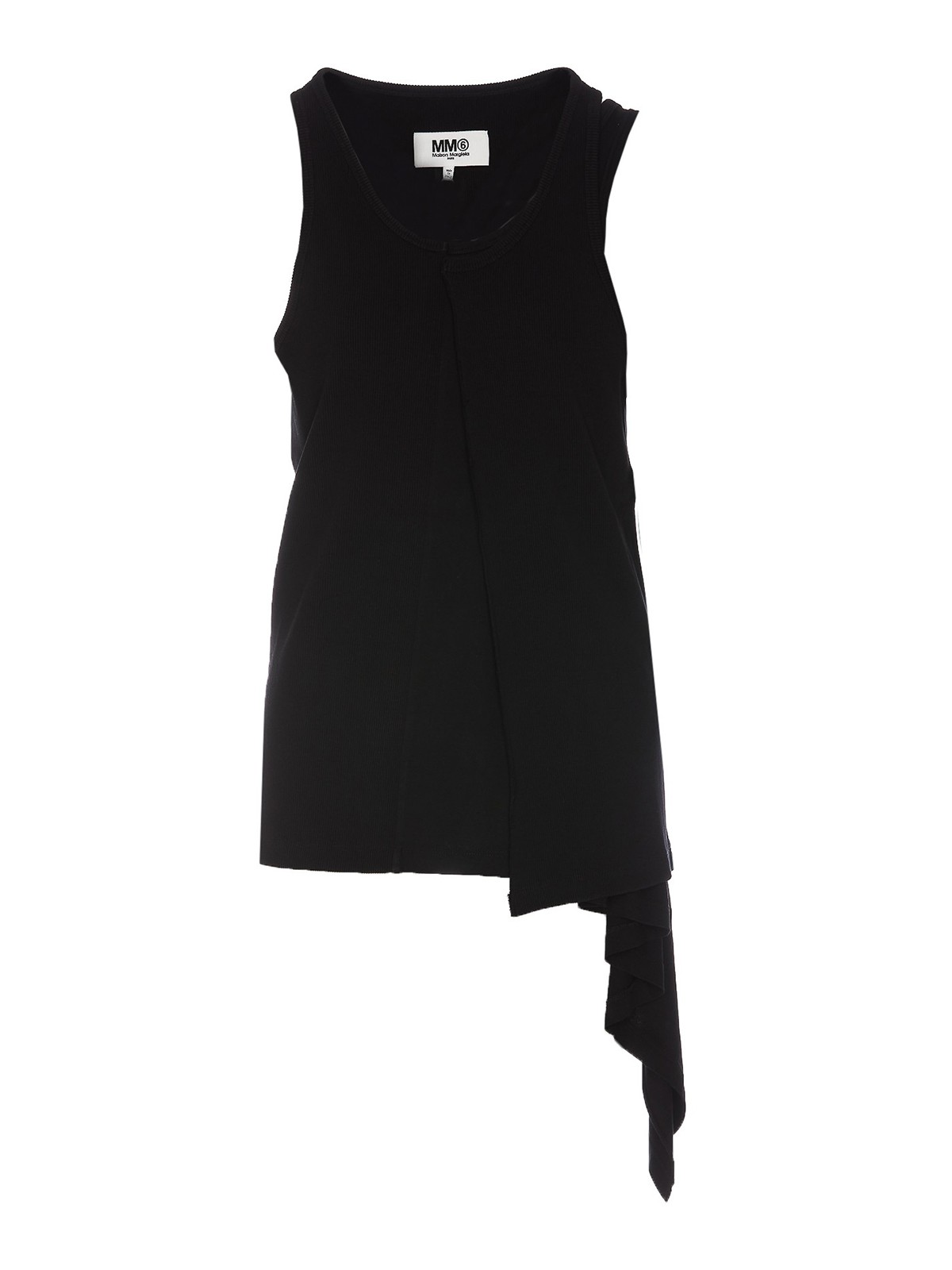 MM6 Maison Margiela detailed tank top - Black|S52NL0059STJ365962