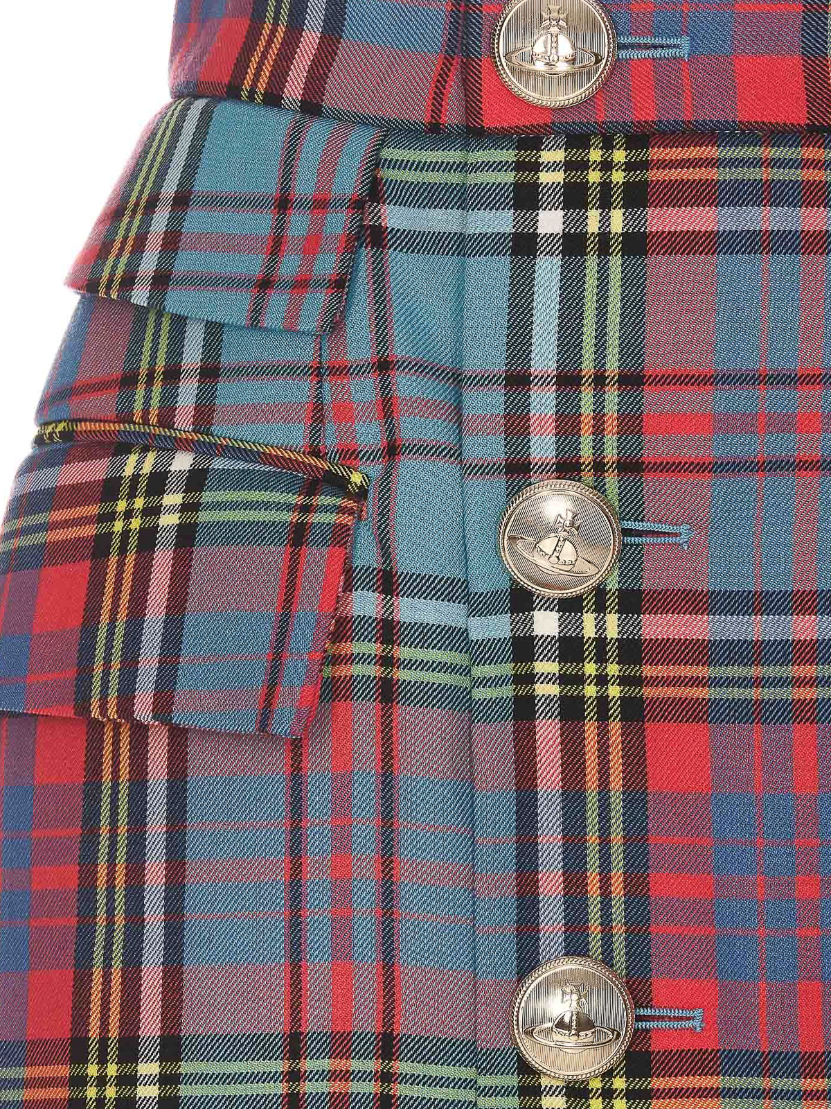 Vivienne Westwood Cut off tartan mini skirt | 1K01000DW00H6G201