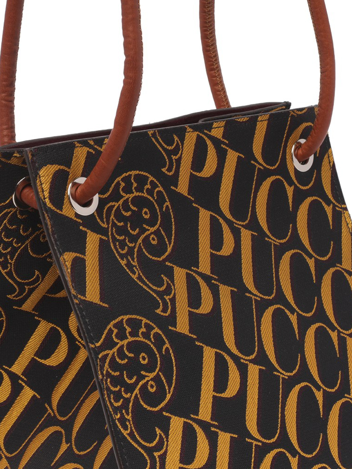 Emilio Pucci Jacquard logo shoulder bag - Black|3EBC993E220D75