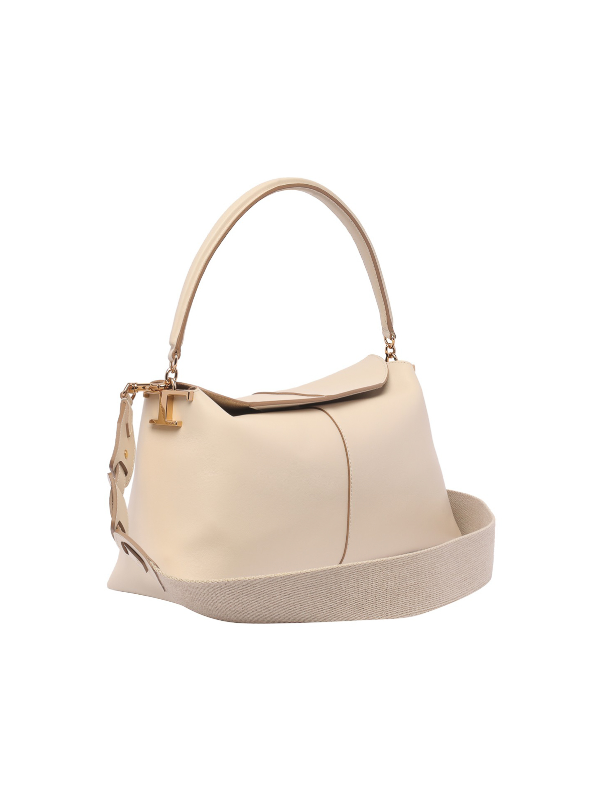 Tod's - T Case Shoulder Bag in Leather Small, Off White, - Bags