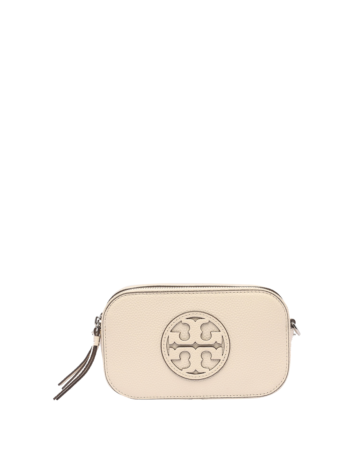 Tory Burch Mini Miller Leather Bag In White