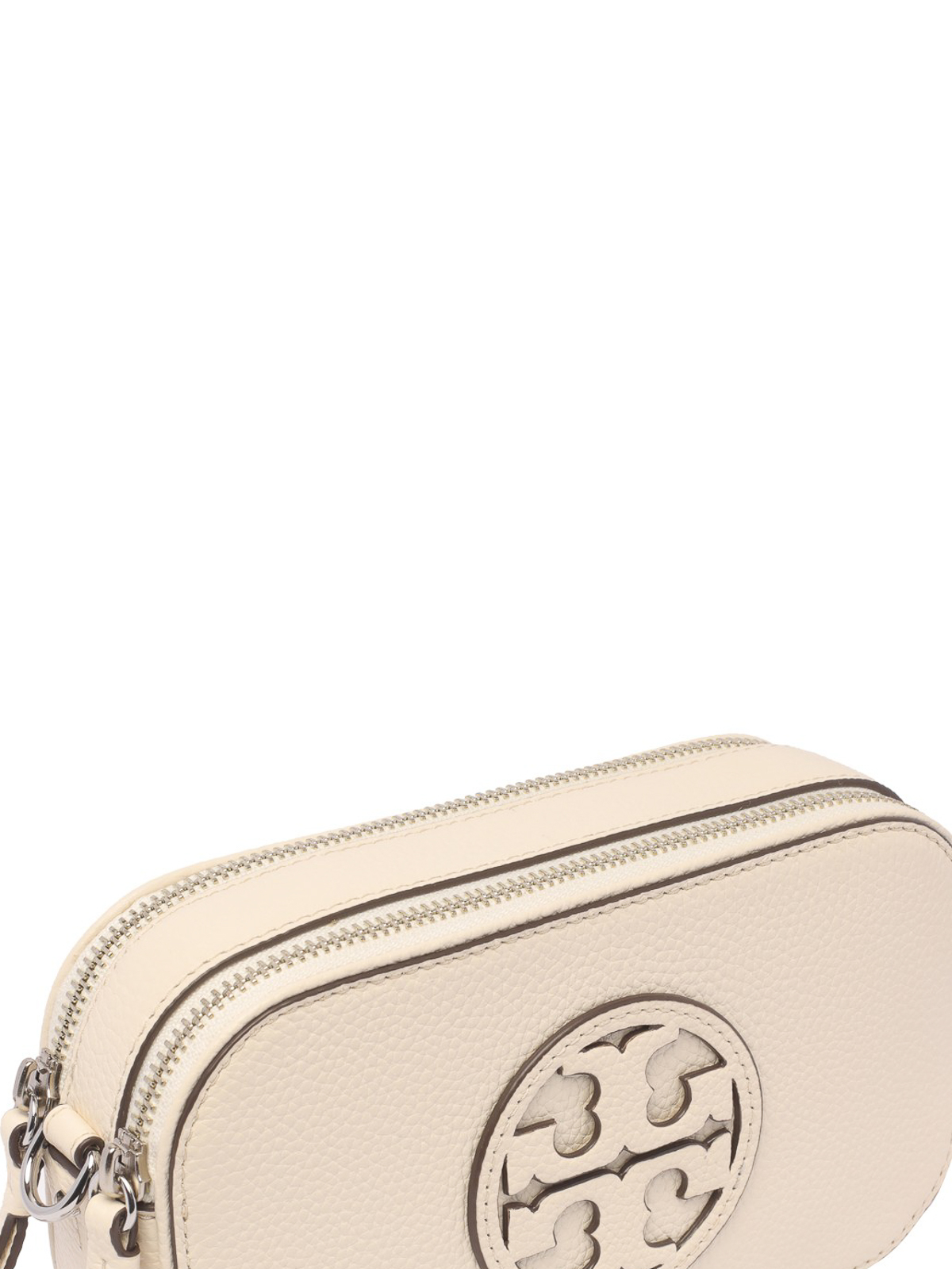 Shop Tory Burch Mini Miller Leather Bag In White