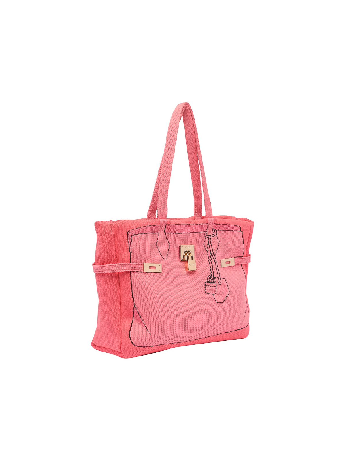 V°73 Venere tote with pouch - Pink | 73BS6UN01VENERECORALLO V°73 Venere tote with pouch - Pink | 73BS6UN01VENERECORALLO