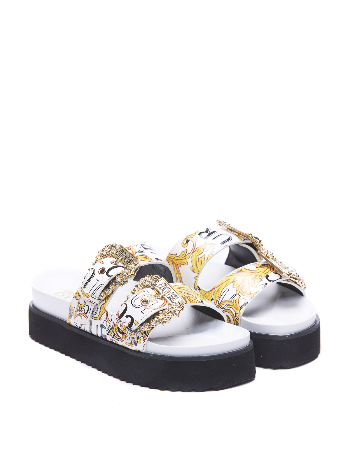 Versace Jeans Couture Couture logo platform sandals