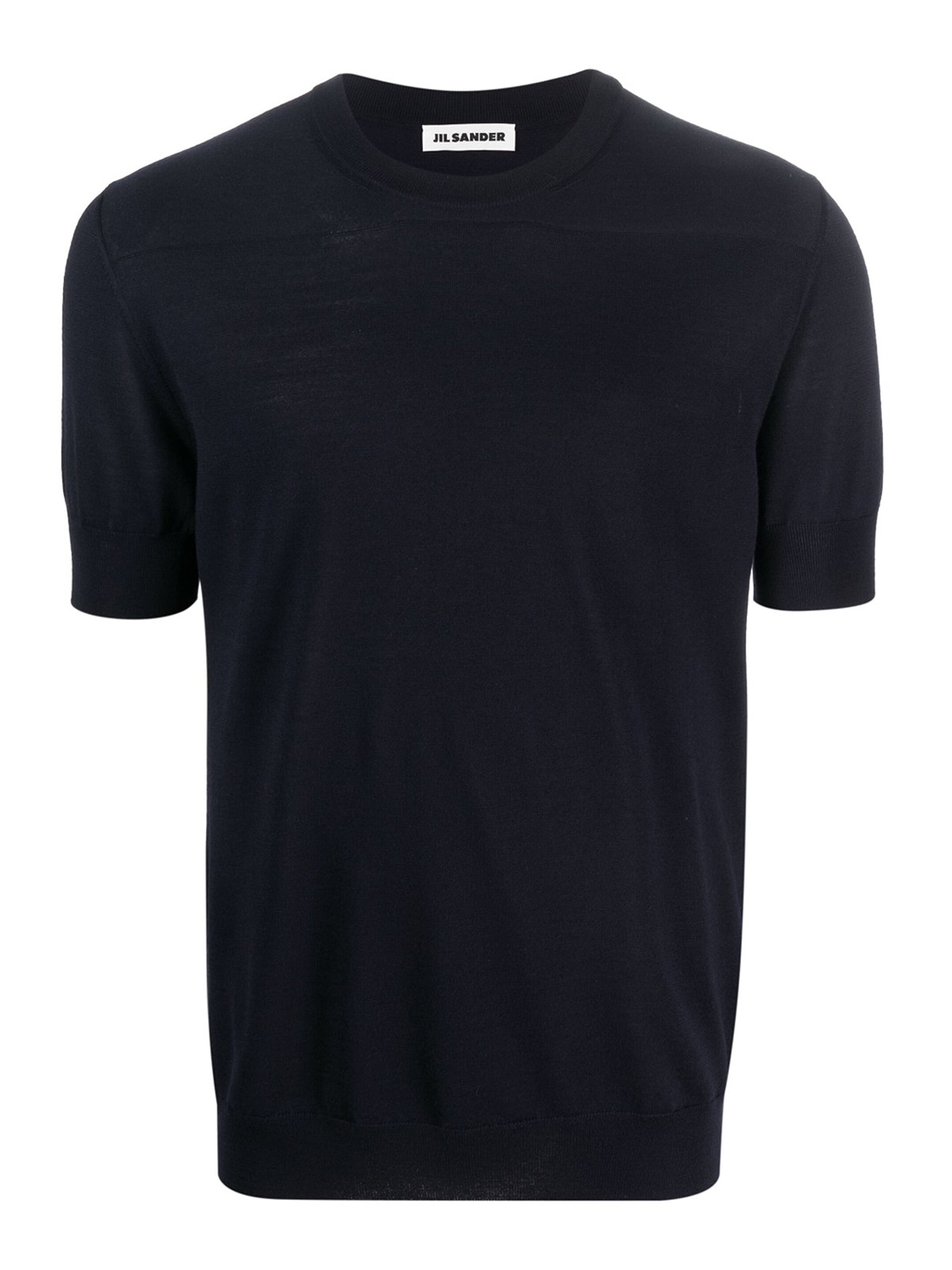 Jil Sander Wool Short-sleeve T-shirt In Negro