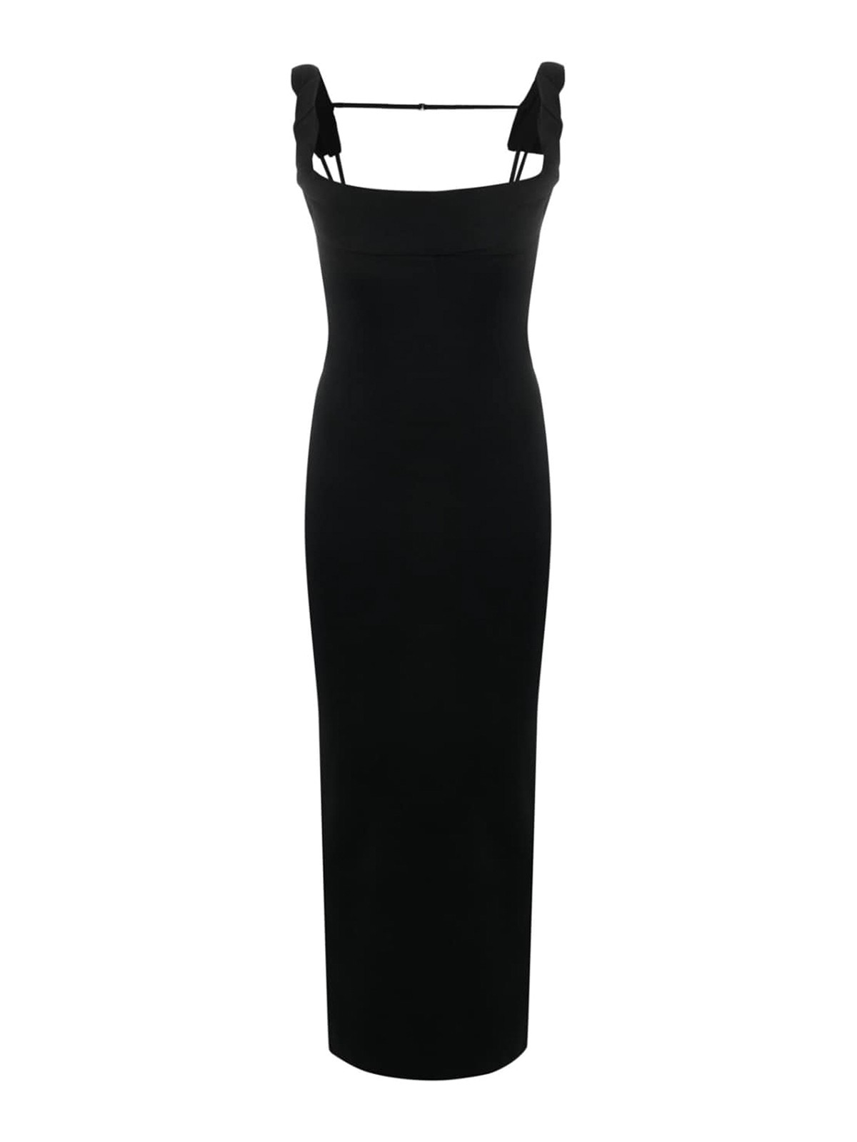 Jacquemus La robe maille Alca - Black - Women|231KN1452302990