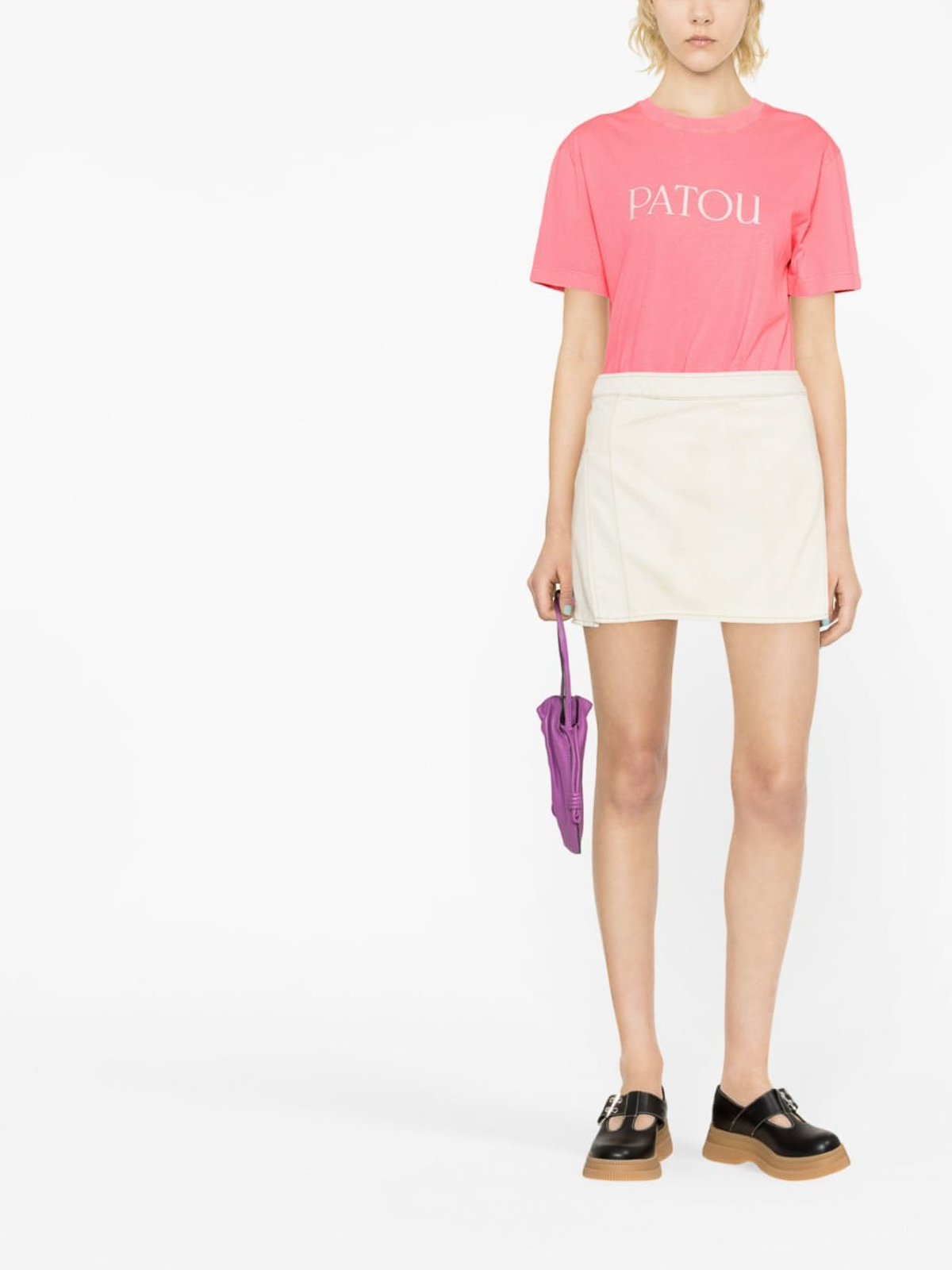 Shop Patou Logo-print T-shirt In Pink