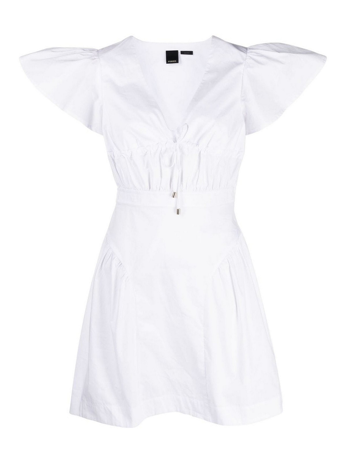 Pinko Ammirevole Mini Dress In White