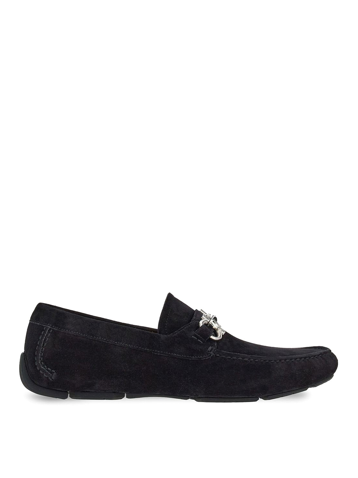 Ferragamo Gancini suede loafers - Black - Men|203500757737044