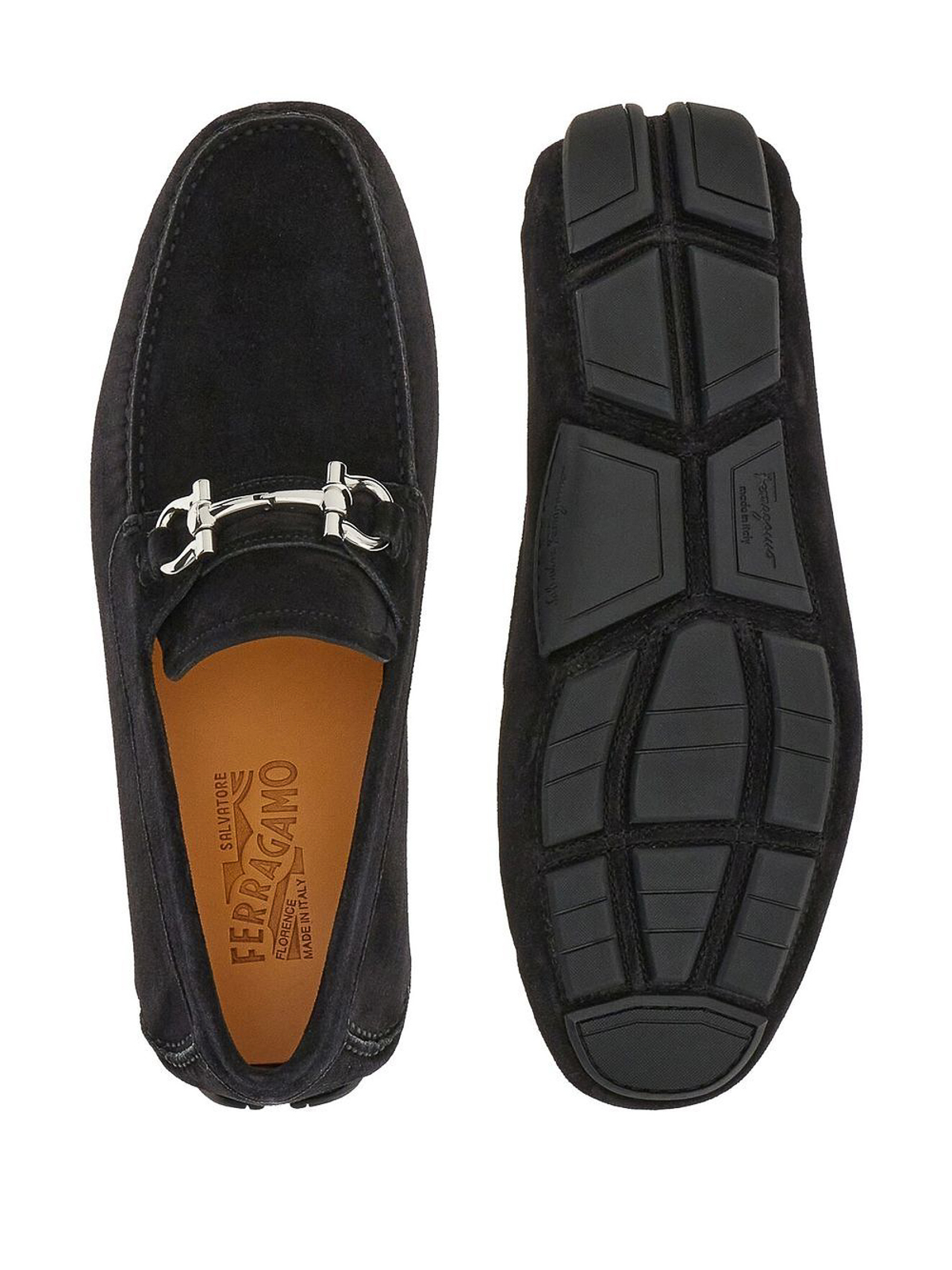 Salvatore Ferragamo Black Suede Loafers Ferragamo Men main image 2