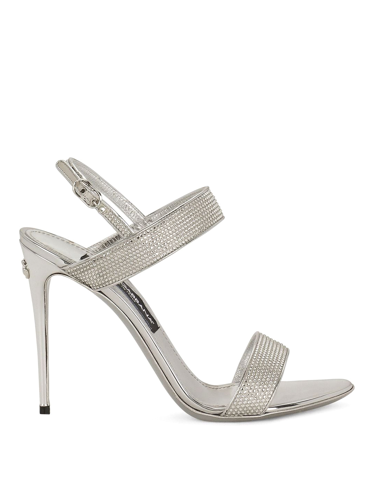 Dolce & Gabbana Kim Slingback Sandals In Plata