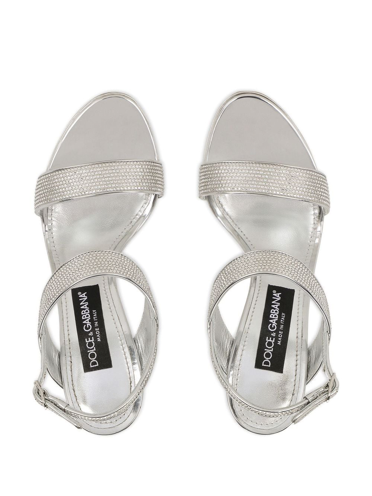Shop Dolce & Gabbana Kim Slingback Sandals In Plata