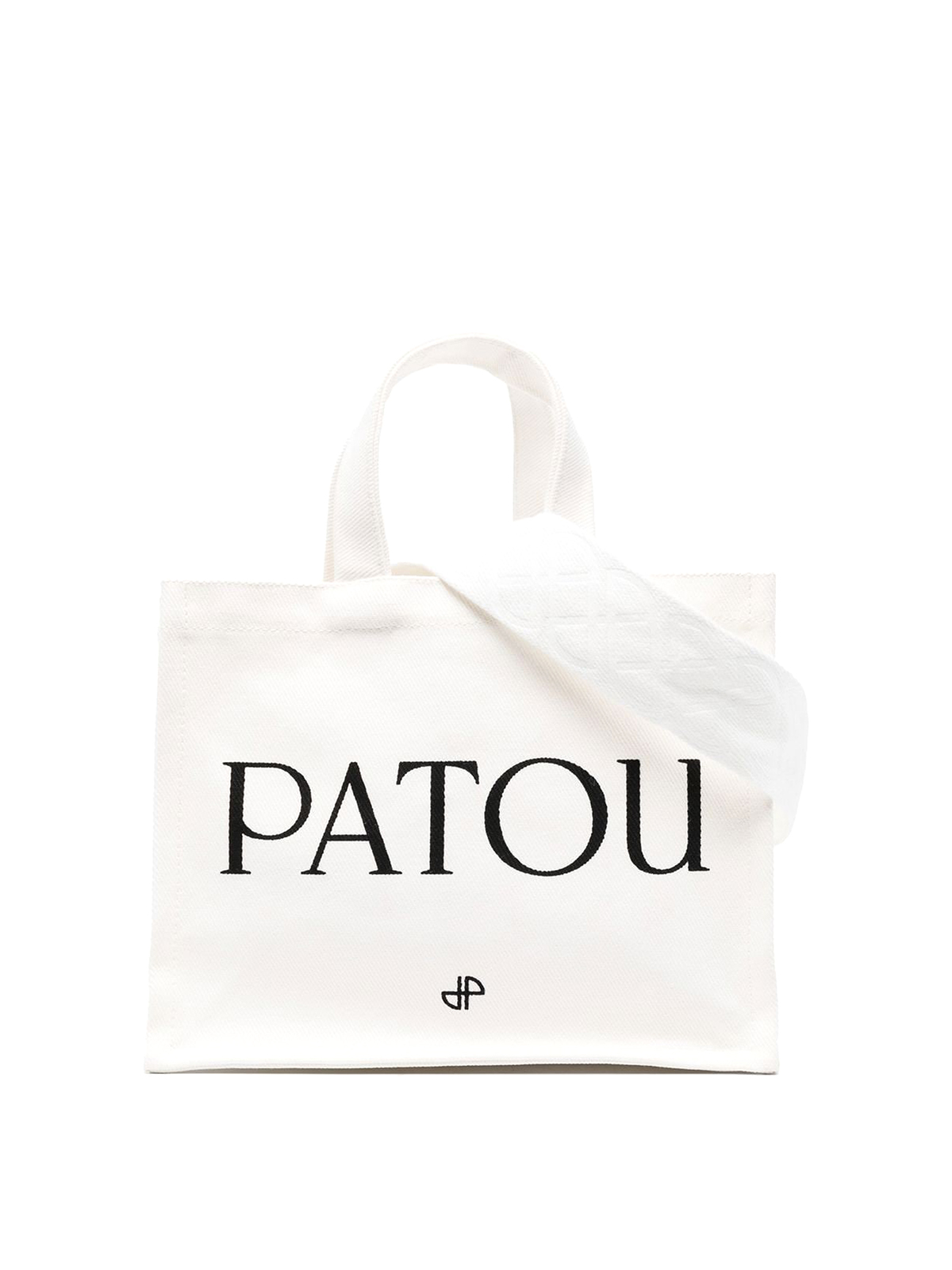 Patou Logo-print Canvas Tote In White