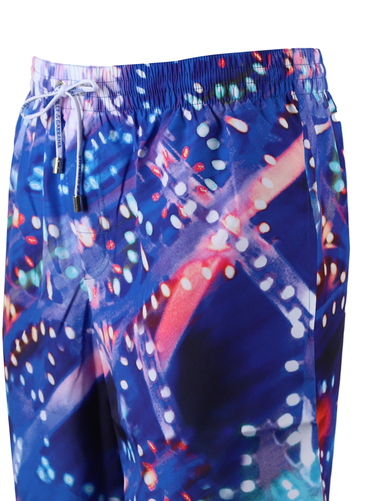 Shop Dolce & Gabbana Swimsuit With Luminarie Print In Multicolor