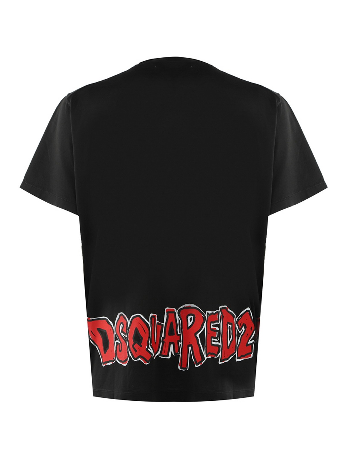 Dsquared2 black and 2024 red t shirt