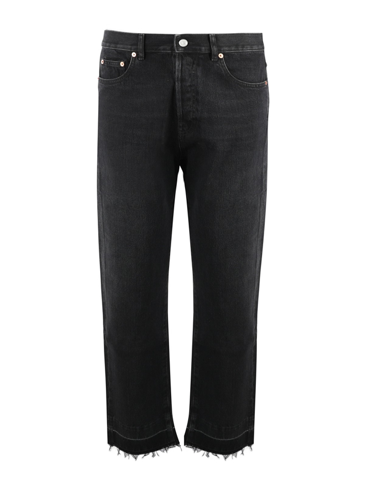 Valentino Five Pockets Jeans In Cotton In Negro