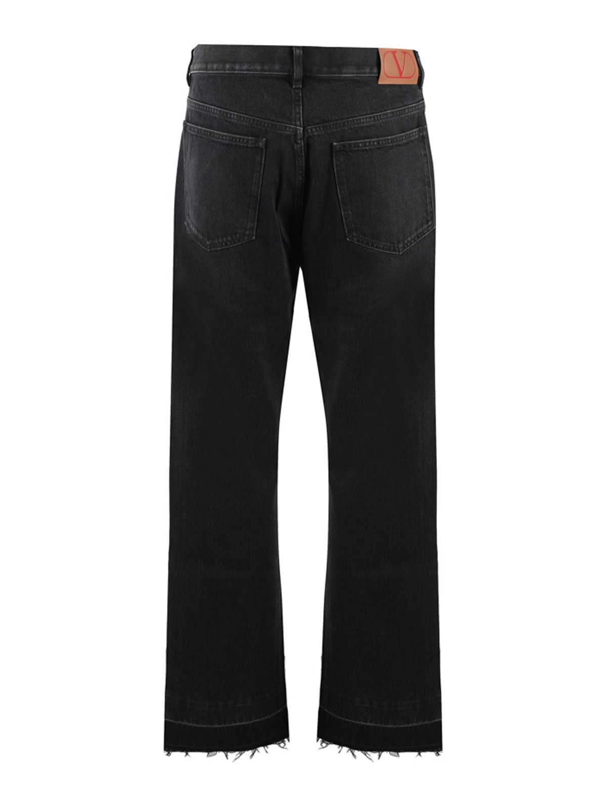 Shop Valentino Five Pockets Jeans In Cotton In Negro